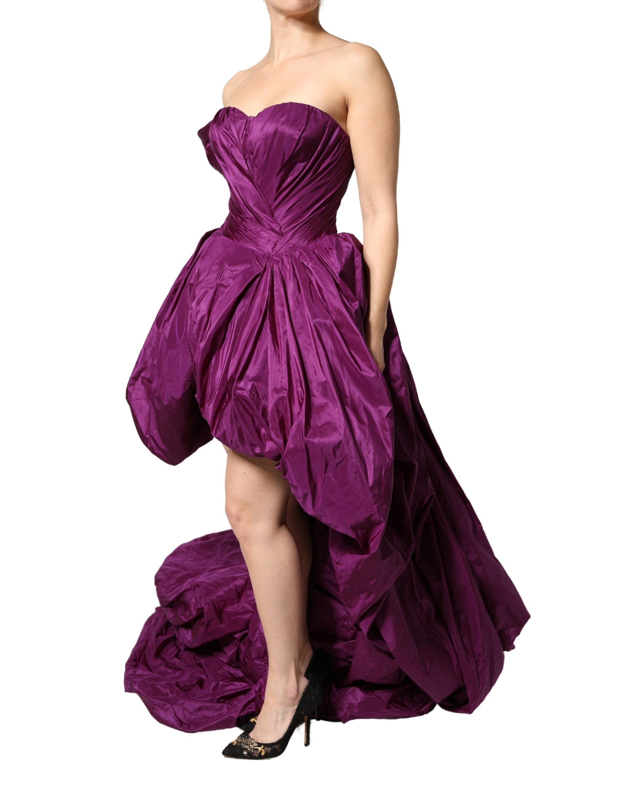 Dolce & Gabbana | Purple Strapless A-Line Asymmetric Gown