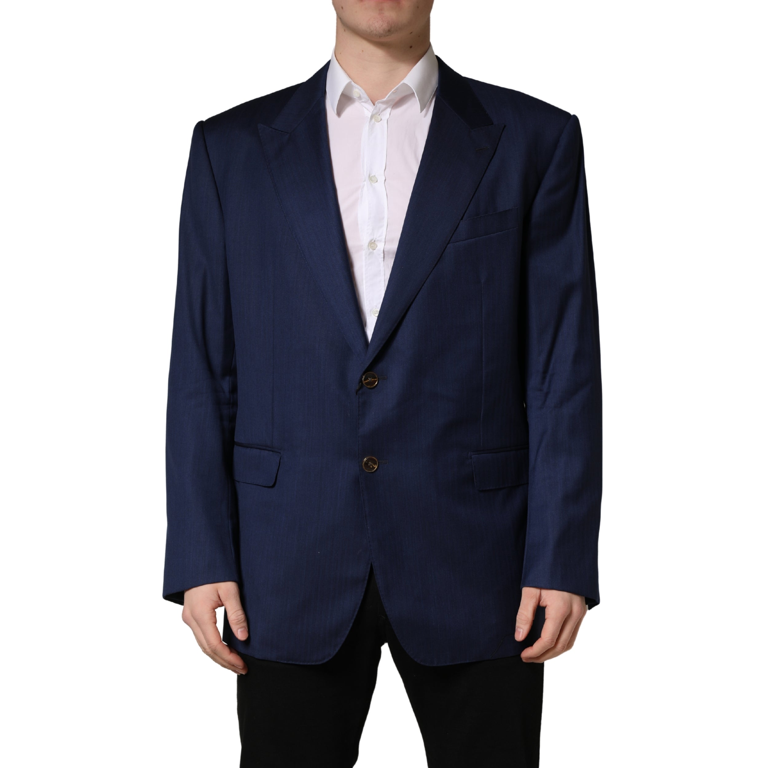 Dolce & Gabbana | Blue Single Breasted 2 Button Suit Jacket