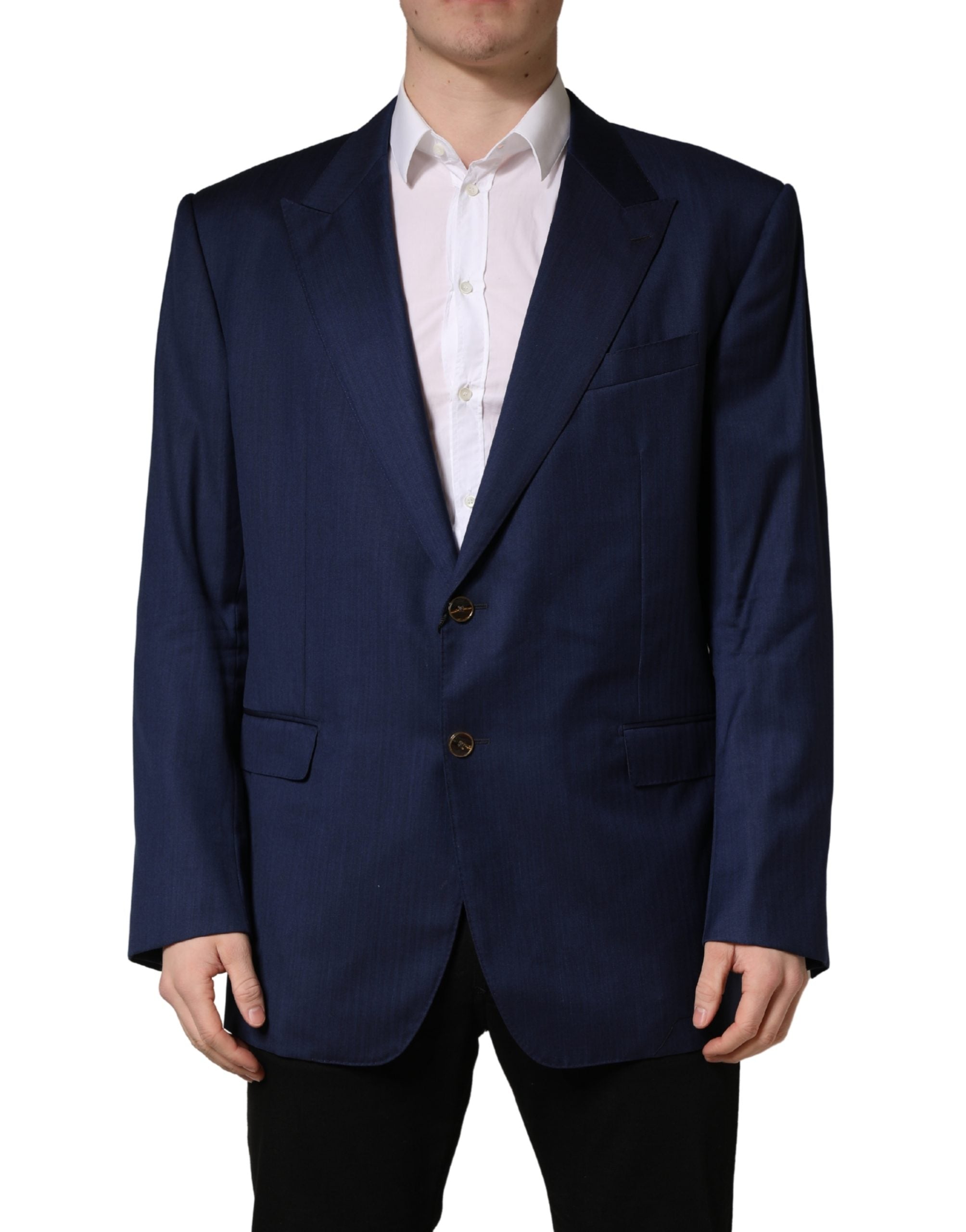Dolce & Gabbana | Blue Single Breasted 2 Button Suit Jacket