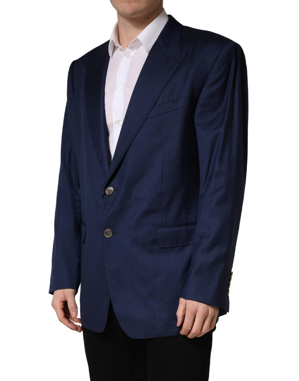 Dolce & Gabbana | Blue Single Breasted 2 Button Suit Jacket