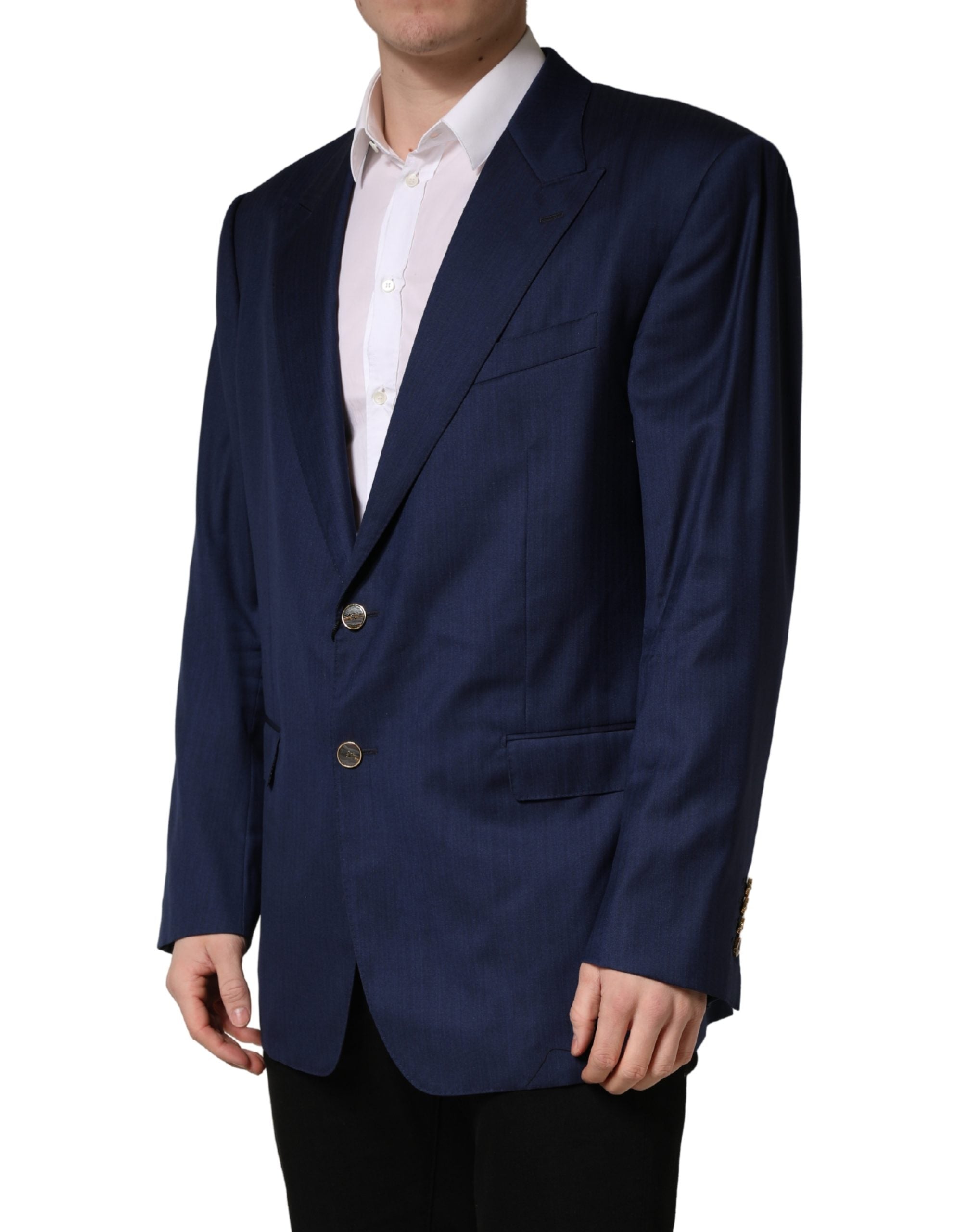 Dolce & Gabbana | Blue Single Breasted 2 Button Suit Jacket