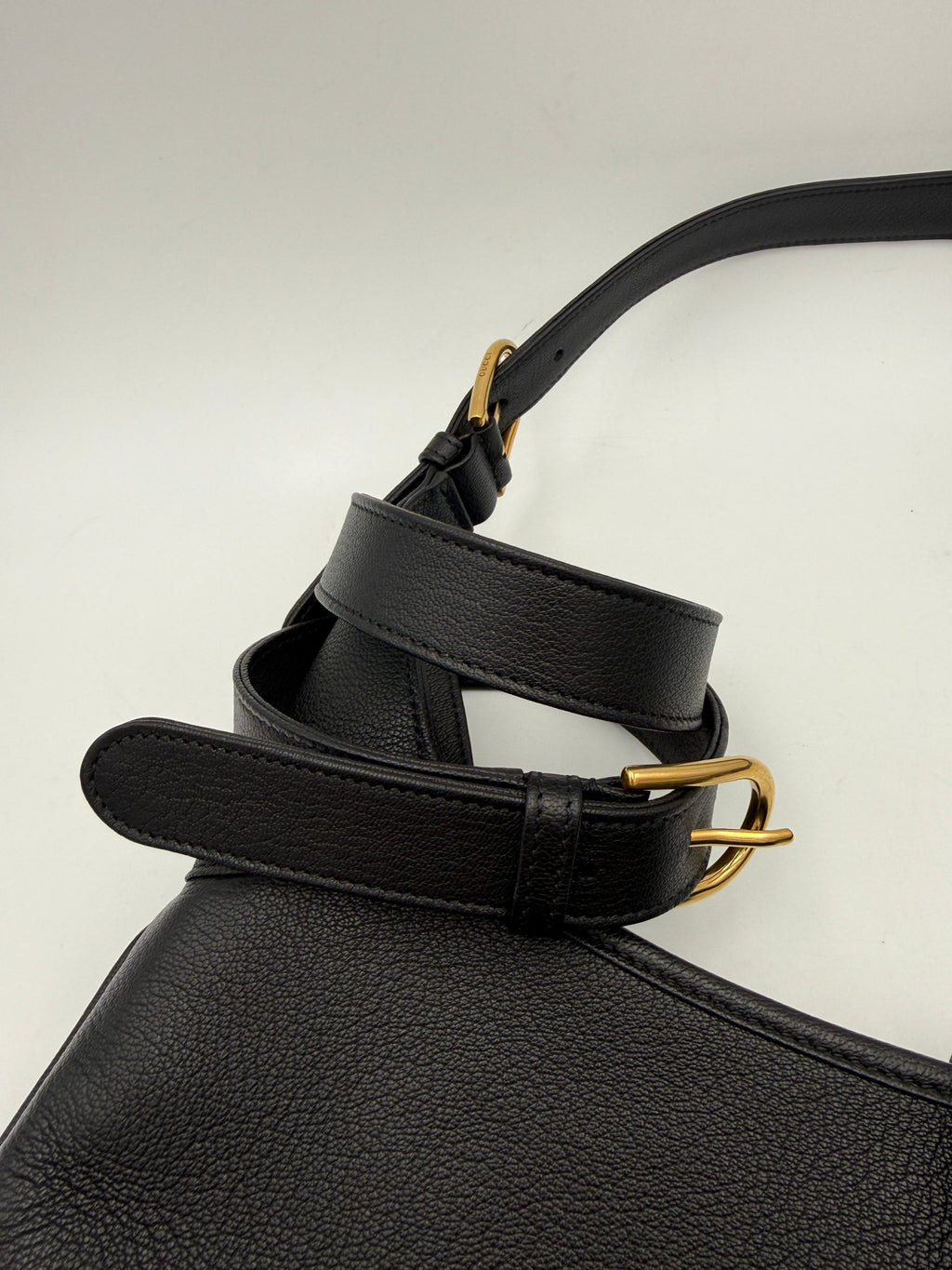 Gucci | Aphrodite Black Leather Large Shoulder Bag