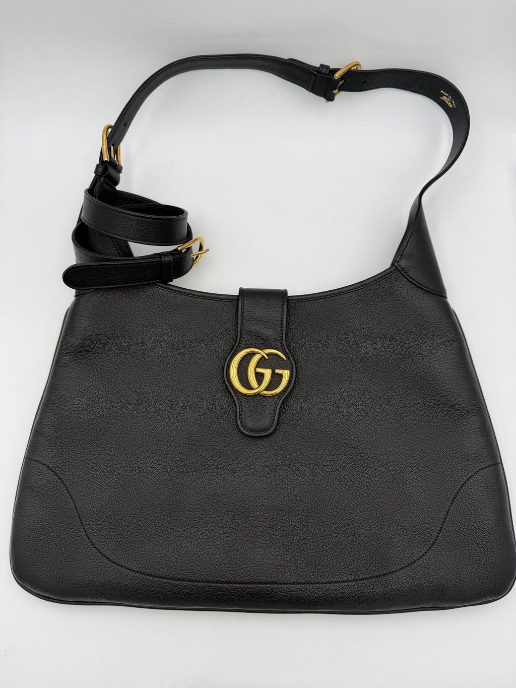 Gucci | Aphrodite Black Leather Large Shoulder Bag