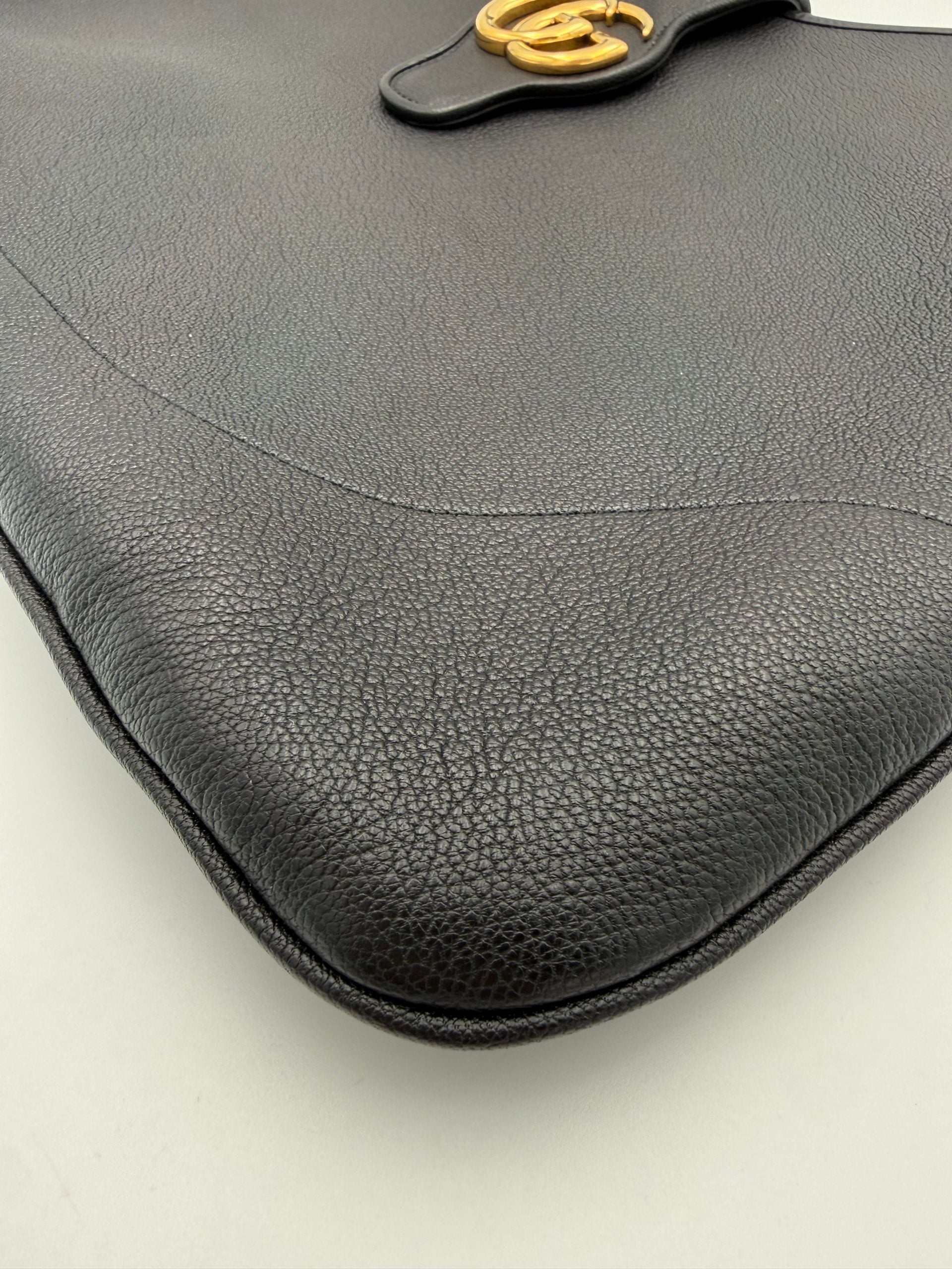 Gucci | Aphrodite Black Leather Large Shoulder Bag