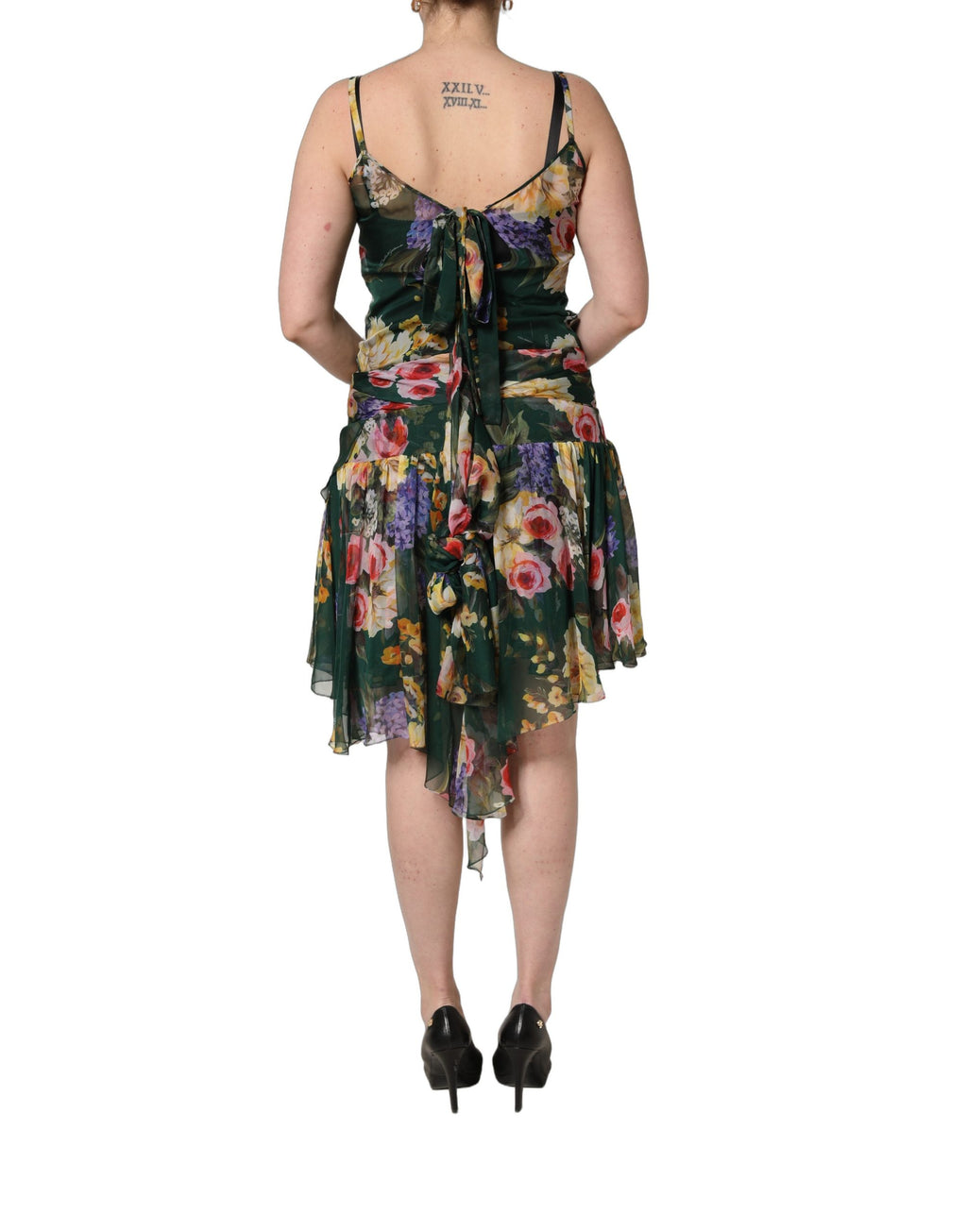 Dolce & Gabbana | Multicolor Floral Print Sleeveless Mini Dress