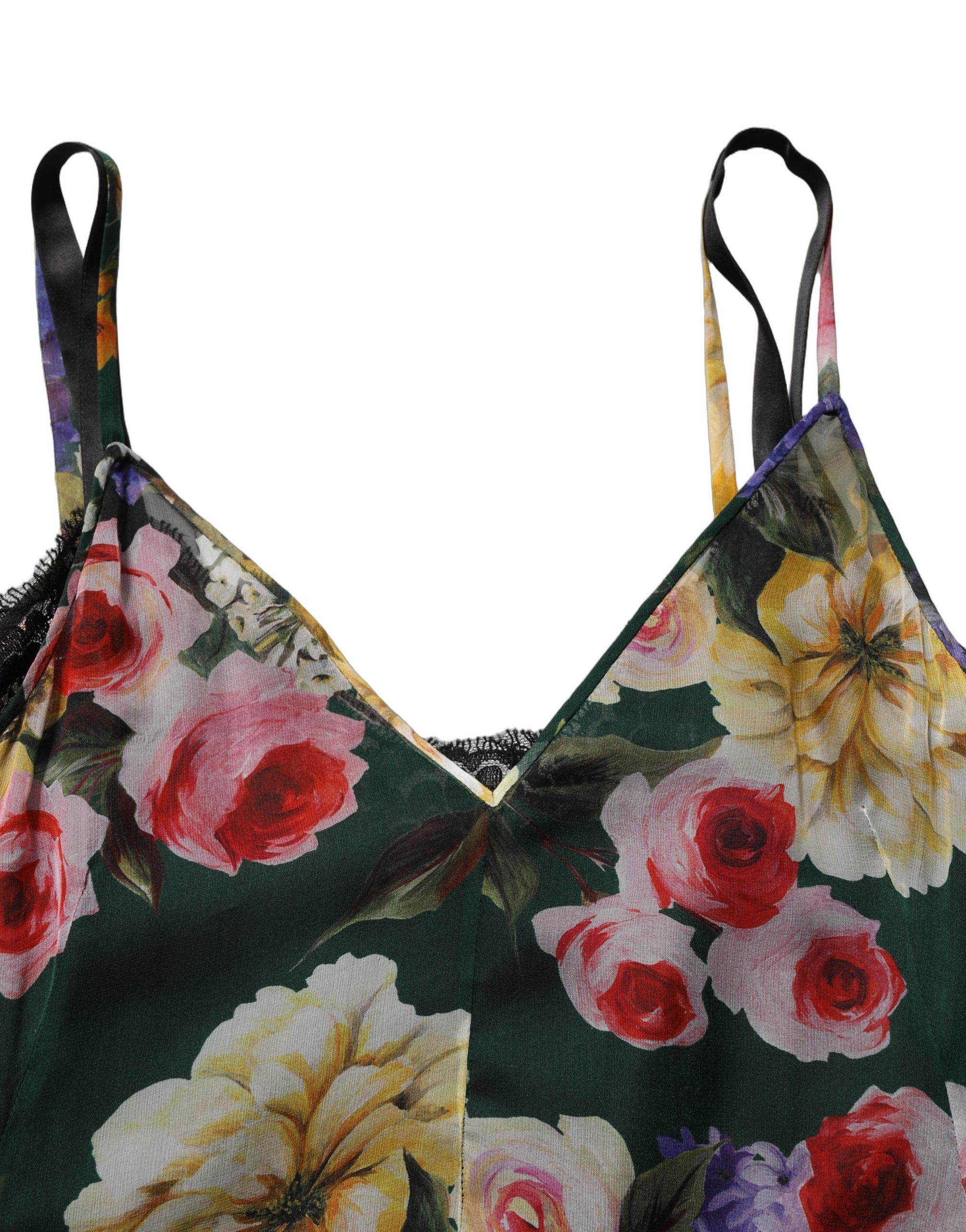 Dolce & Gabbana | Multicolor Floral Print Sleeveless Mini Dress