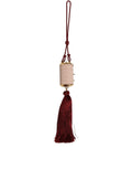 Dolce & Gabbana | Pink Exotic Leather Mini Mirror Tassel Makeup Bag