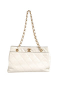 Shiny Calfskin Quilted Mini 22 White 1792563