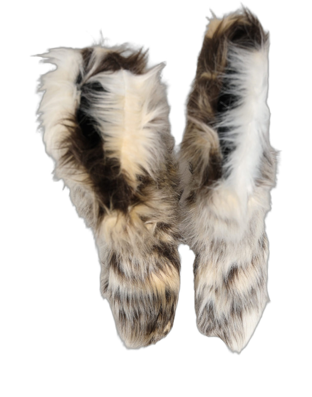 Multicolor Knee High Faux Fur Boots Shoes
