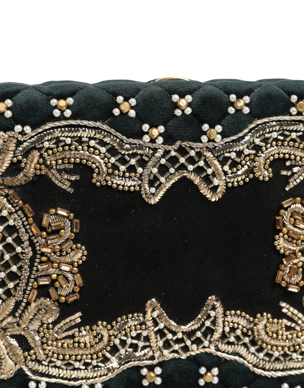Black Velvet Gold Frame Clutch Evening Clutch Purse Bag