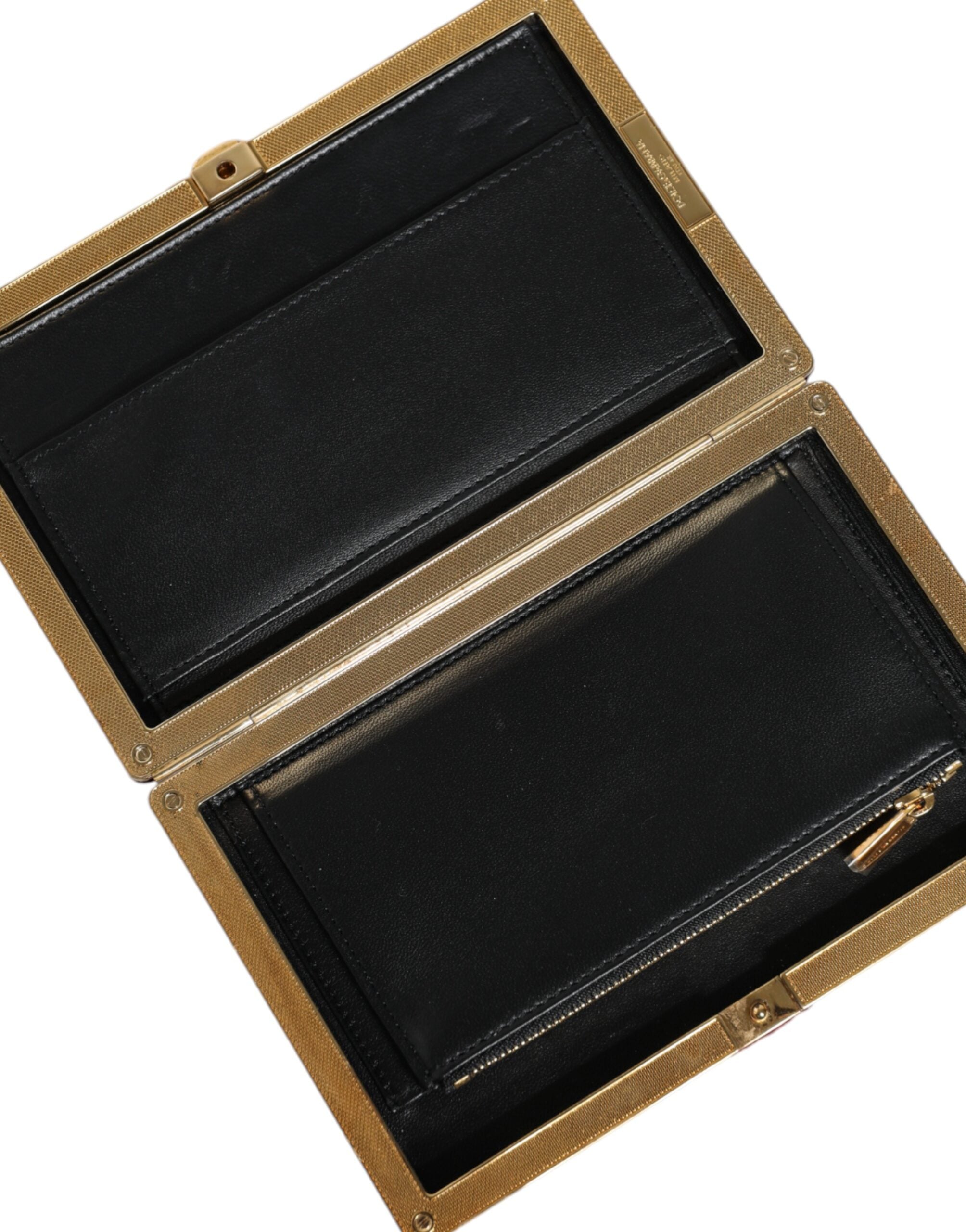 Dolce & Gabbana | Red Velvet Baroque Gold Frame Clutch