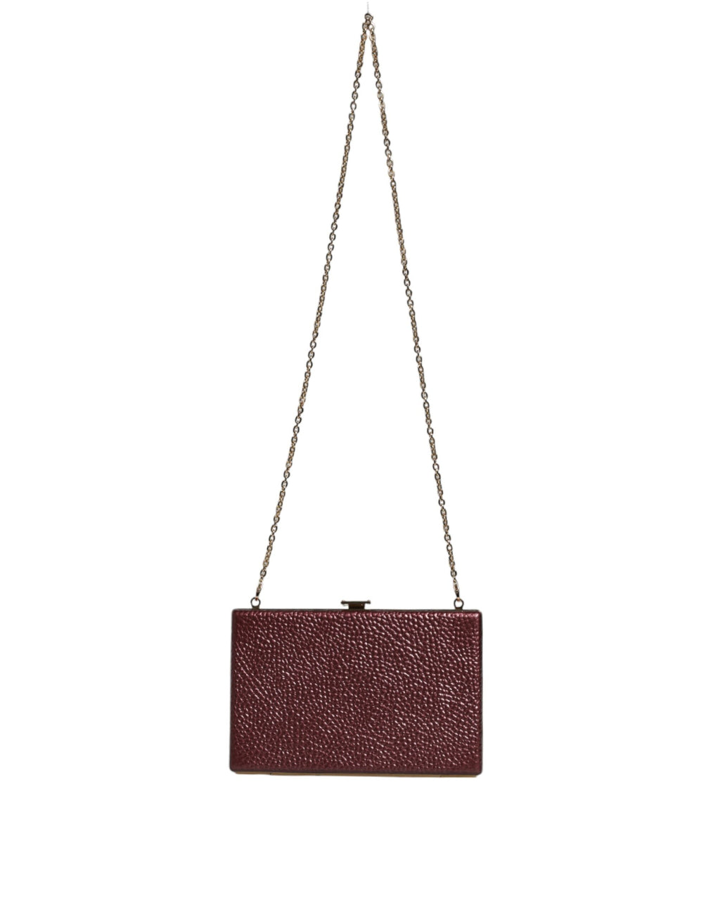 Dolce & Gabbana | Bordeaux Leather Clutch Evening Crossbody Bag