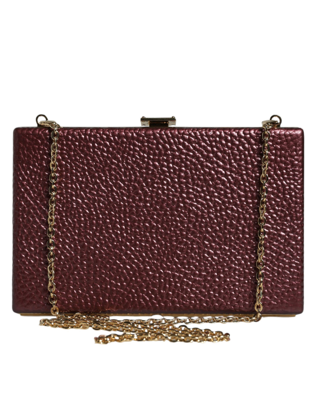 Dolce & Gabbana | Bordeaux Leather Clutch Evening Crossbody Bag