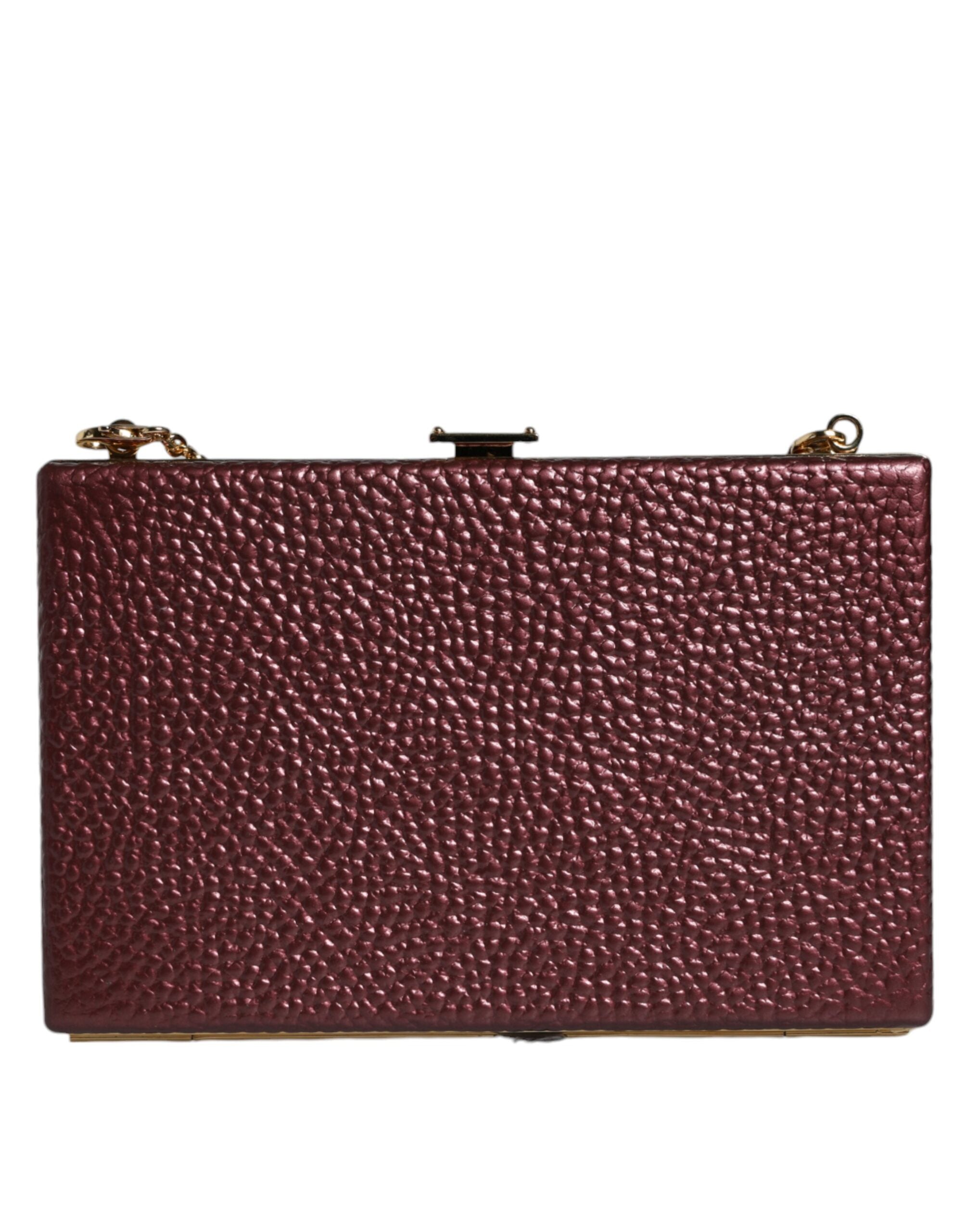 Dolce & Gabbana | Bordeaux Leather Clutch Evening Crossbody Bag