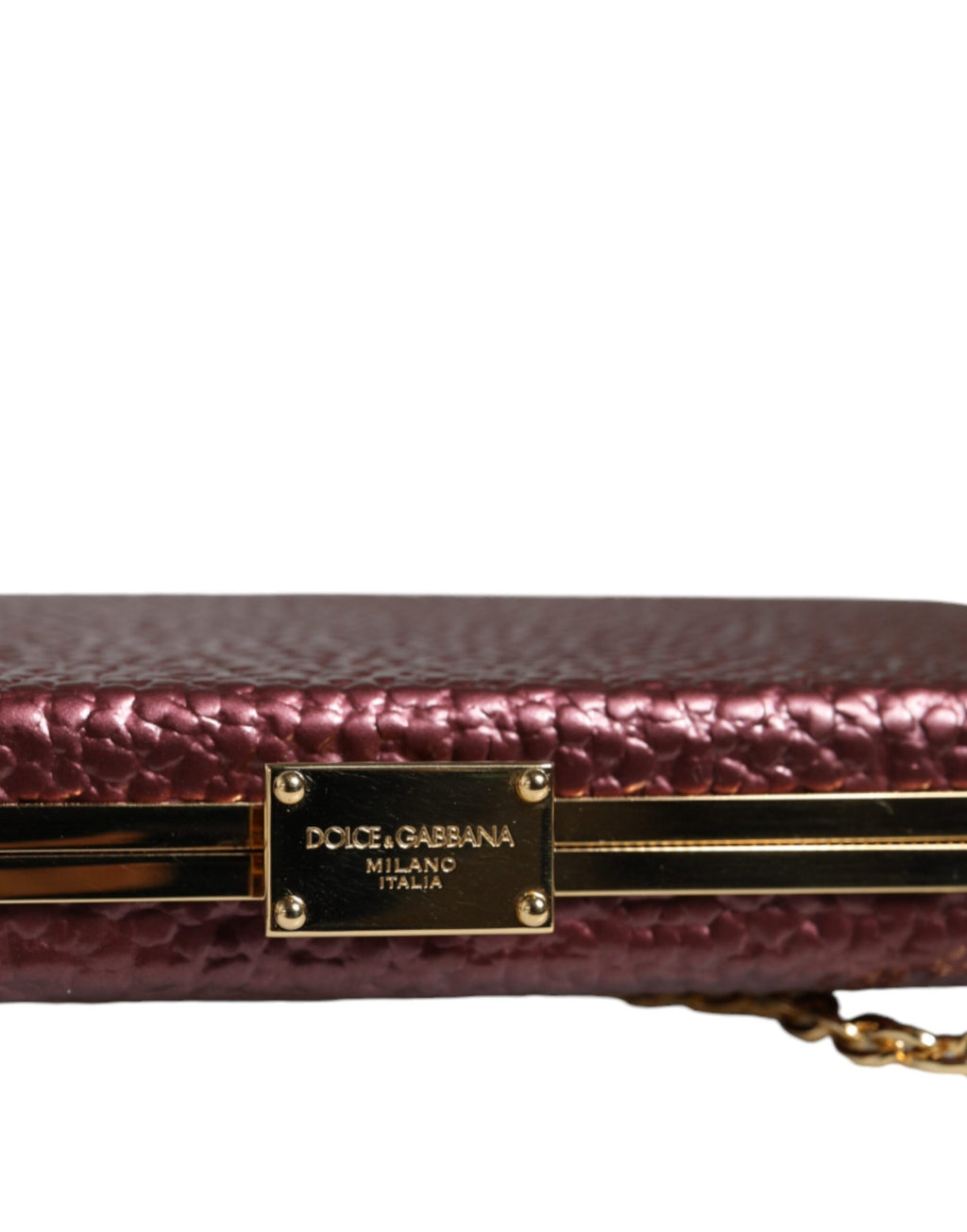 Dolce & Gabbana | Bordeaux Leather Clutch Evening Crossbody Bag