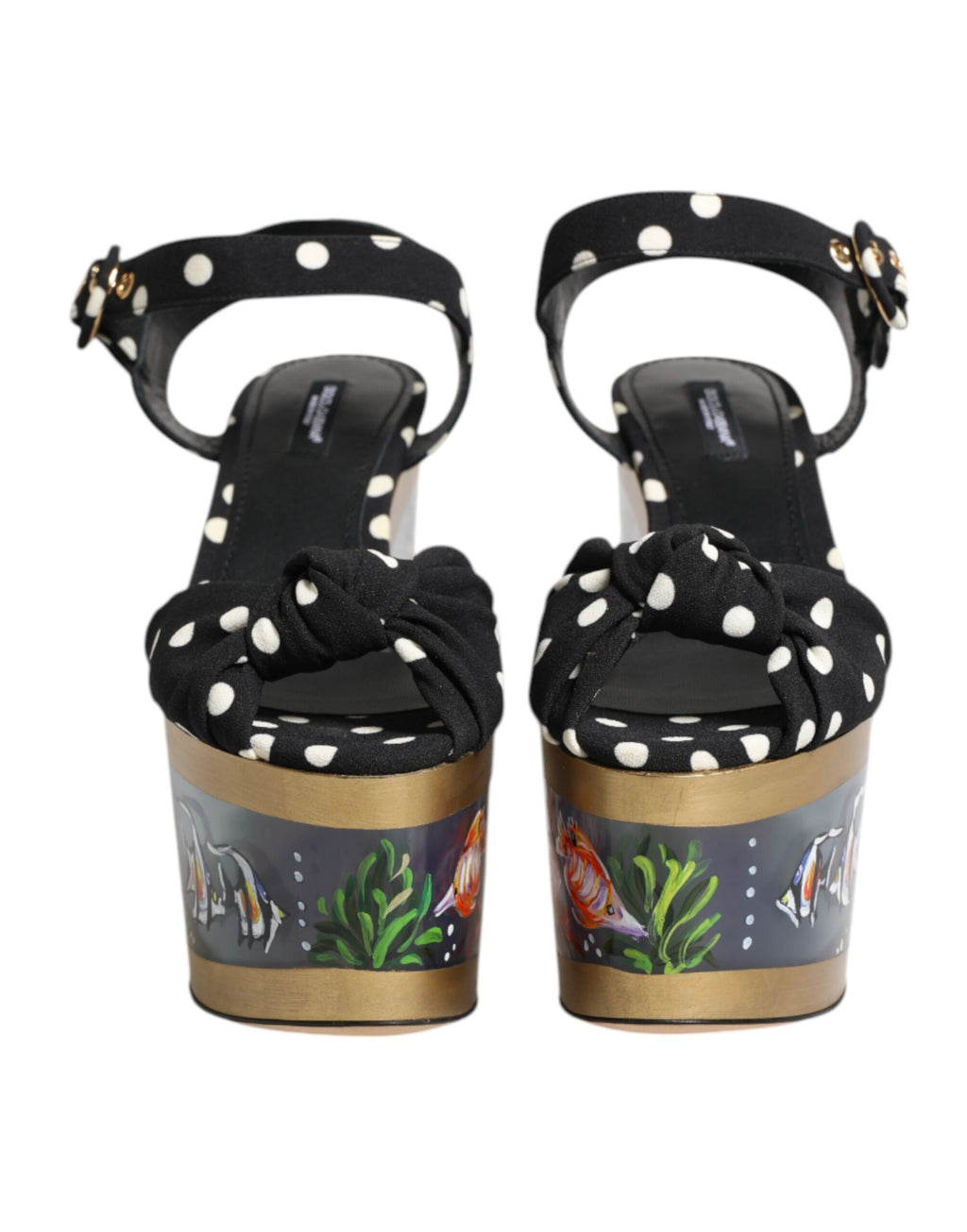 Dolce & Gabbana | Fish & Polka Dot Marine Wedge Sandals