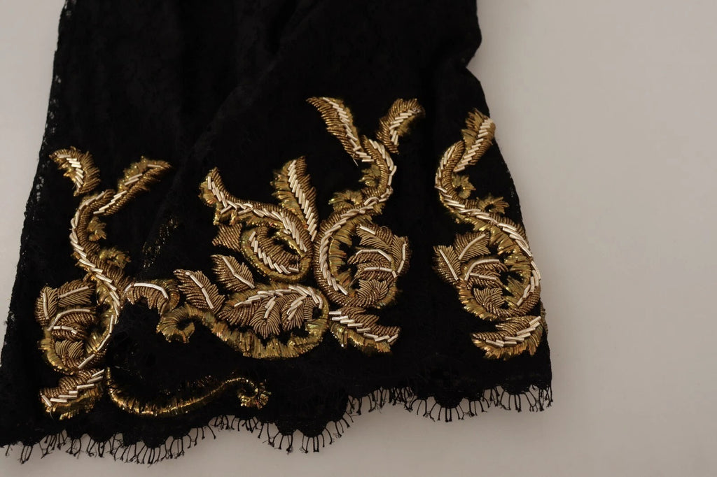 Dolce & Gabbana | Black Lace Golden Baroque SPECIAL PIECE Shorts