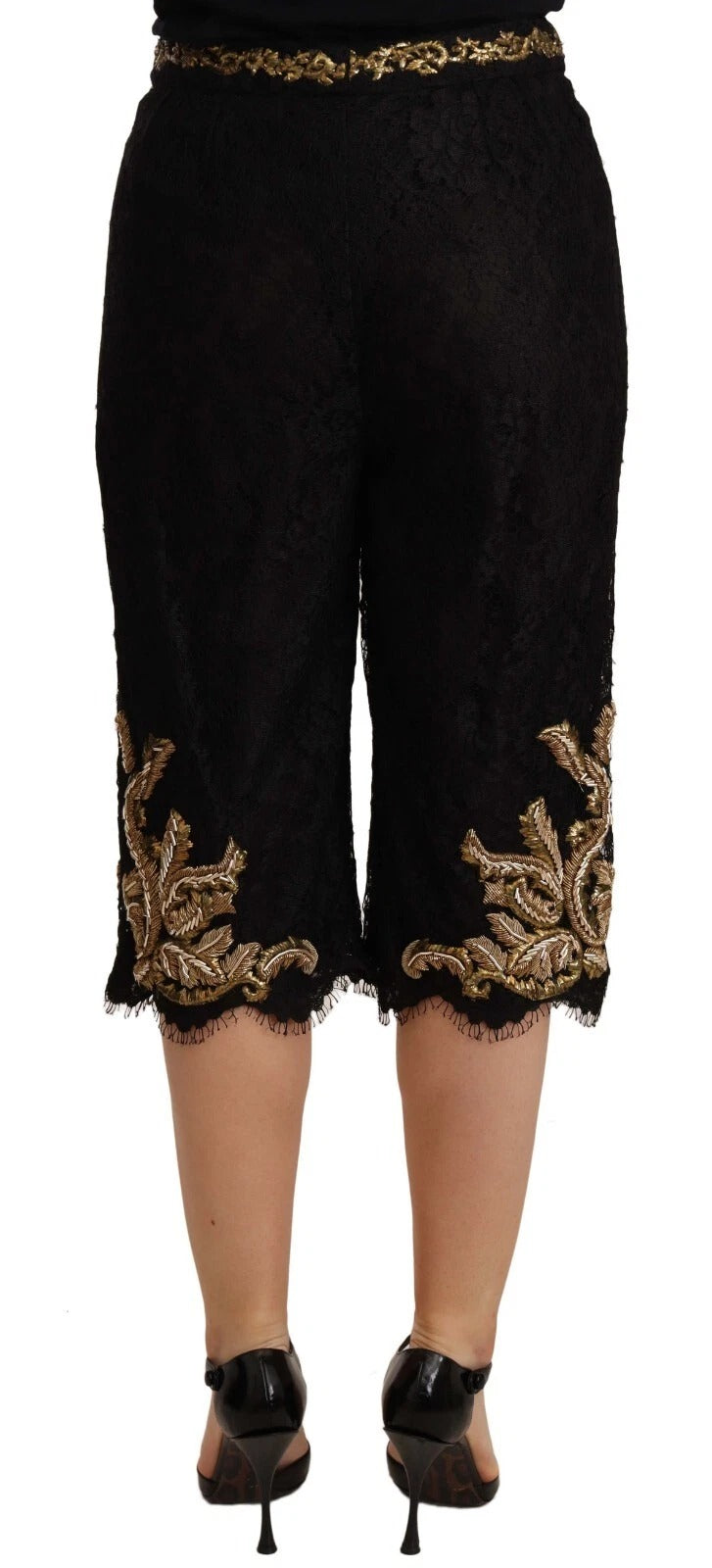 Dolce & Gabbana | Black Lace Golden Baroque SPECIAL PIECE Shorts