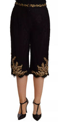 Dolce & Gabbana | Black Lace Golden Baroque SPECIAL PIECE Shorts