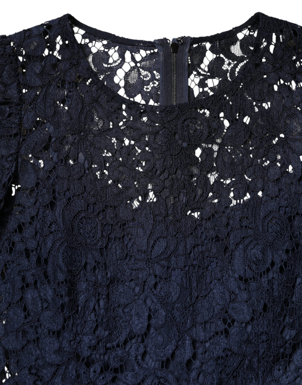 Dolce & Gabbana | Blue Lace Ruffle A‑line Knee Length Dress