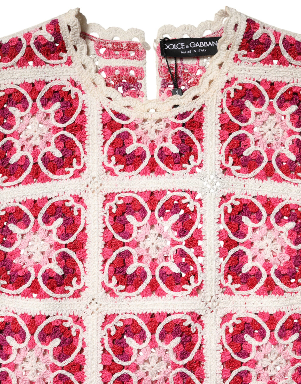 Dolce & Gabbana | Multicolor Brick Stitched Crochet Mini Dress